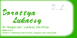 dorottya lukacsy business card